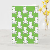 Cartoon van groene staartroep kaart (Gele Bloem)