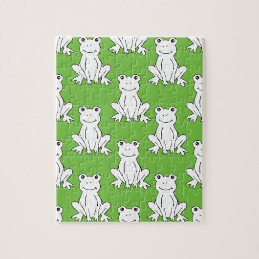 Cartoon van groene staartroep legpuzzel (Verticaal)