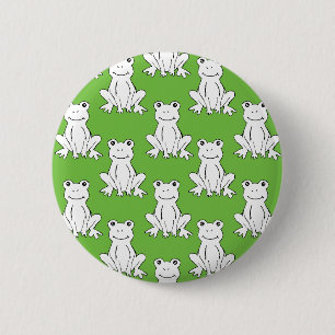 Cartoon van groene staartroep ronde button 5,7 cm