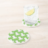 Cartoon van groene staartroep zandsteen onderzetter (Zijkant)