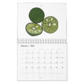 Cartoon van groenten en fruit illustratie kalender (Feb 2026)