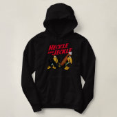 Cartoon van heckle en Jeckle Magpie Characters en Hoodie (Design voorkant)