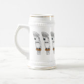 Cartoon van herkoekoekvogel bierpul (Links)