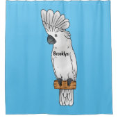 Cartoon van herkoekoekvogel douchegordijn (Voorkant)