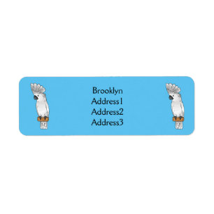 Cartoon van herkoekoekvogel etiket