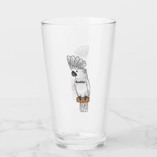Cartoon van herkoekoekvogel glas (Achterkant)