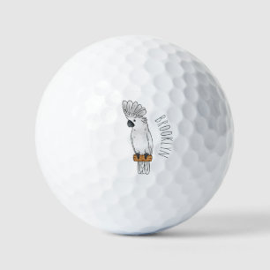 Cartoon van herkoekoekvogel golfballen