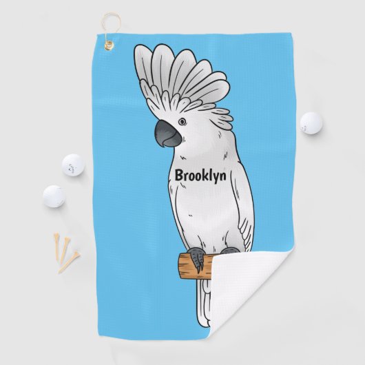 Cartoon van herkoekoekvogel golfhanddoek (Insitu)