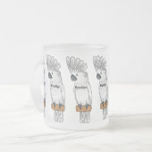 Cartoon van herkoekoekvogel matglas koffiemok (Voorkant links)