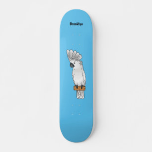 Cartoon van herkoekoekvogel persoonlijk skateboard