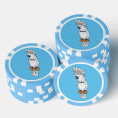 Cartoon van herkoekoekvogel poker chips (Opstapeling)