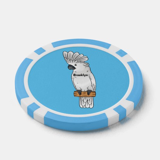 Cartoon van herkoekoekvogel poker chips (Enkel)