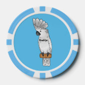 Cartoon van herkoekoekvogel poker chips (Voorkant)