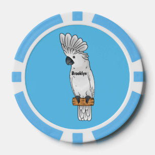 Cartoon van herkoekoekvogel poker chips