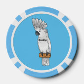 Cartoon van herkoekoekvogel poker chips (Achterkant)