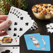 Cartoon van herkoekoekvogel pokerkaarten (Insitu)