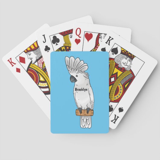 Cartoon van herkoekoekvogel pokerkaarten (Achterkant)