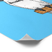 Cartoon van herkoekoekvogel poster (Hoek)