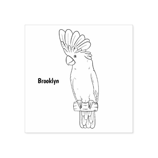 Cartoon van herkoekoekvogel rubberstempel (Afrduk)