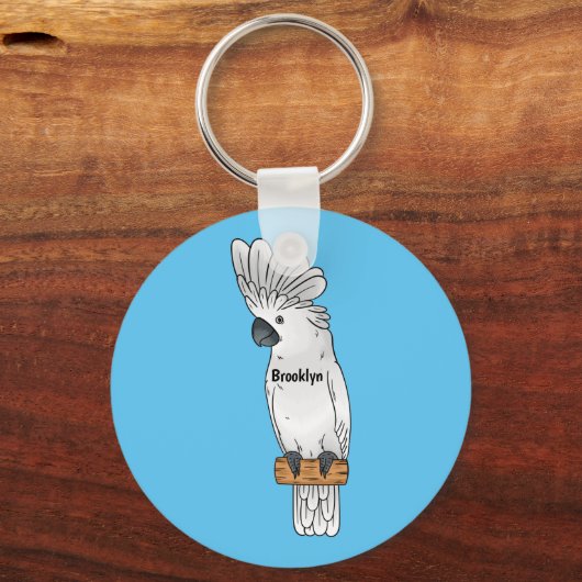 Cartoon van herkoekoekvogel sleutelhanger (Voorkant)