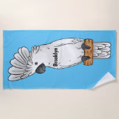 Cartoon van herkoekoekvogel strandlaken (Voorkant)
