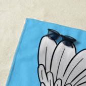 Cartoon van herkoekoekvogel strandlaken (In situ)