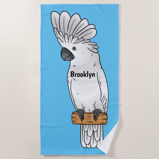 Cartoon van herkoekoekvogel strandlaken (Voorkant)