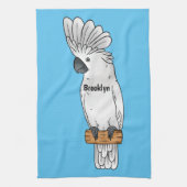 Cartoon van herkoekoekvogel theedoek (Verticaal)