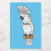 Cartoon van herkoekoekvogel voedselcontainer etiket (Enkel label)