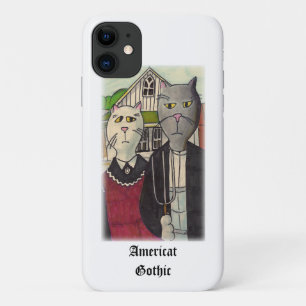 Cartoon van het Amerikaanse Gothische Museum Klass Case-Mate iPhone Case