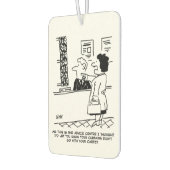 Cartoon van het burgeradviescentrum. Vrouwen geven Luchtverfrisser (Links)