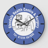 Cartoon van het Gezondheidscentrum van de dokter. Grote Klok (Voorkant)