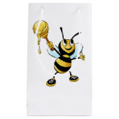 Cartoon van het glimlachen Honingbijen met dipper Klein Cadeauzakje (Voorkant)