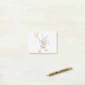 Cartoon van het glimlachen Honingbijen met dipper Post-it® Notes (Op bureau)