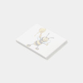 Cartoon van het glimlachen Honingbijen met dipper Post-it® Notes (Schuin)
