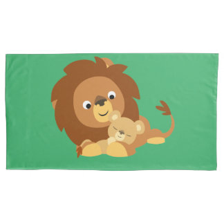 Cartoon van het koeweitse houden van luiers, pappa kussensloop