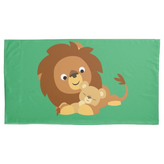 Cartoon van het koeweitse houden van luiers, pappa kussensloop (Voorkant)