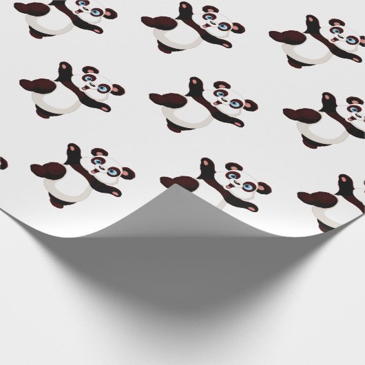 Cartoon van het Panda-beer Cadeaupapier (Hoek)