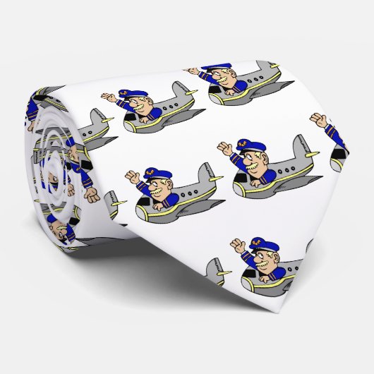 Cartoon van het vliegtuig stropdas (Opgerold)