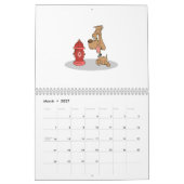 Cartoon van honden kalender (Mar 2027)