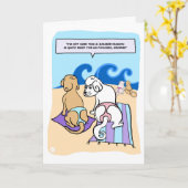 Cartoon van Honden met G-Bangers Funny Card Kaart (Gele Bloem)