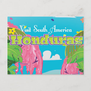 cartoon van honduras Reisafdruk. Briefkaart