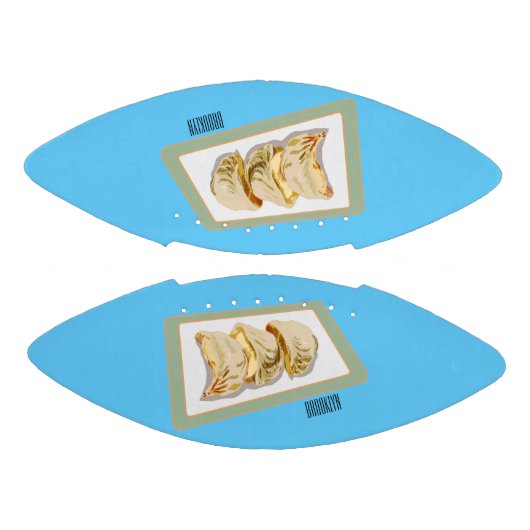 Cartoon van Jiaozi/Chinese dumplings American Football (Panelen)
