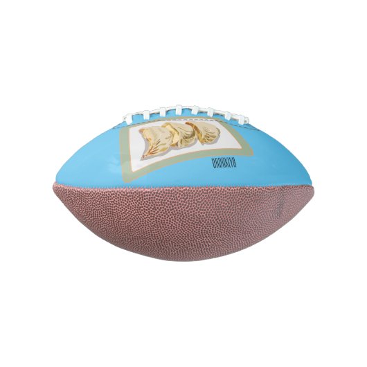 Cartoon van Jiaozi/Chinese dumplings American Football (Gedraaid 90)