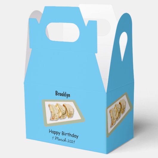 Cartoon van Jiaozi/Chinese dumplings Bedankdoosjes (Geopend)