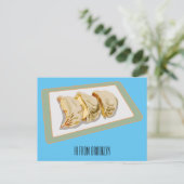 Cartoon van Jiaozi/Chinese dumplings Briefkaart (Staand voorkant)