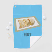 Cartoon van Jiaozi/Chinese dumplings Golfhanddoek (Insitu)