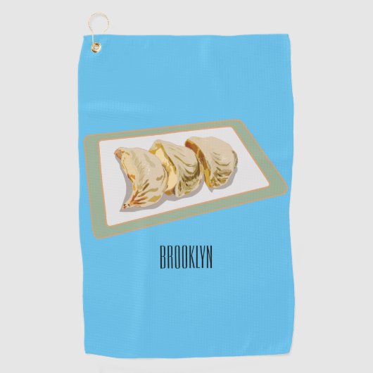 Cartoon van Jiaozi/Chinese dumplings Golfhanddoek (Voorkant)