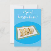 Cartoon van Jiaozi/Chinese dumplings Kaart (Achterkant)