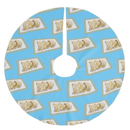 Cartoon van Jiaozi/Chinese dumplings Kerstboom Rok (Voorkant)